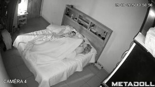 Real Swedish new couple fuck brutally in their bed hidden cam