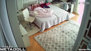 Nerdy German girl discovers masturbation