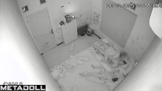 My girlfriend's amazing parents fuck in their messy room hidden IP cam