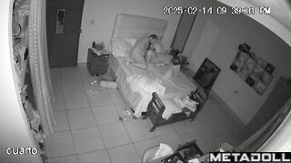 Naughty naked Spanish brunette mature mom fucks her husband wildly live HD