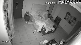 Naughty naked Spanish brunette mature mom fucks her husband wildly live HD