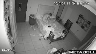 Naughty naked Spanish brunette mature mom fucks her husband wildly live HD