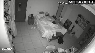 Scottish mature couple having sex before going to sleep spy cam