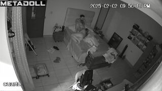 Mom and Dad having sex before going to sleep hidden IP cam