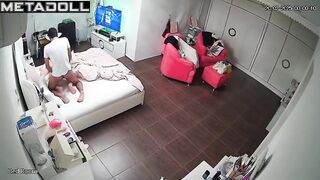 Perverse Welsh brunette mother is fucked on the floor hidden IP camera