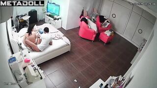 Perverse Welsh brunette mother is fucked on the floor hidden IP camera