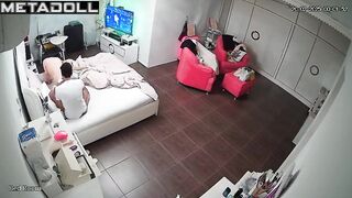 Perverse Welsh brunette mother is fucked on the floor hidden IP camera