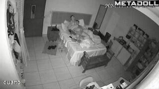 Naughty naked French brunette step-mom gives her husband a handjob HD