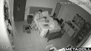 Naughty naked French brunette step-mom gives her husband a handjob HD