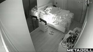 Dirty couple having sex until they fall asleep hidden cam