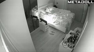 Dirty couple having sex until they fall asleep hidden cam