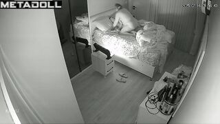 Dirty couple having sex until they fall asleep hidden cam