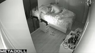 Beautiful Israeli dirty couple fuck in their bed wildly
