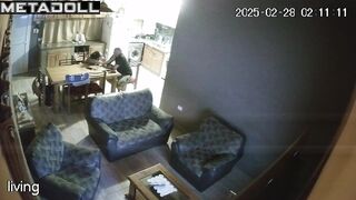My amazing neighbours having sex in their bed hidden camera