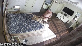 Skinny Welsh blonde MILF gets creampied hidden IP cam