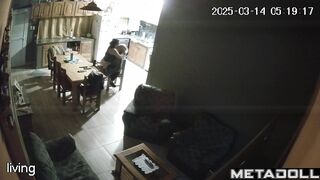 Naked Greek brunette wife fucked by her husband's boss for promotion spy cam