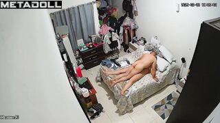 Chubby busty Spanish brunette step-mom pleases her husband live