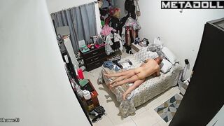 Chubby busty Spanish brunette step-mom pleases her husband live
