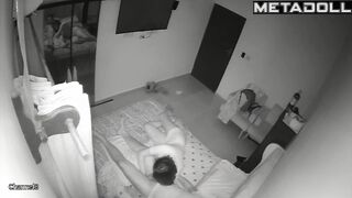 Married couple having sex in their bedroom live