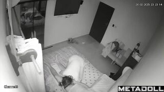 Married couple having sex in their bedroom live