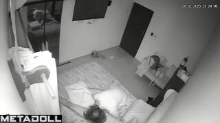 Married couple having sex in their bedroom live