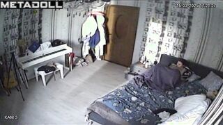 Skinny Ukrainian mom has orgasms while watching porn with a vibrator