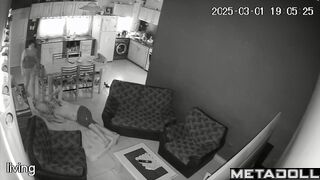 Married couple having sex brutally in their bed real spy cam