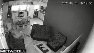 Married couple having sex brutally in their bed real spy cam