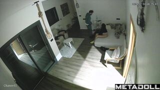 Greek young lovers having sex in their daughter’s room spy cam