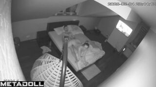 Beautiful American dirty couple having sex in their daughter’s room live