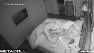 Busty American MILF fucks in her sleep