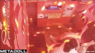 Hot Korean couple at a karaoke bar