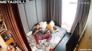 Ukrainian girl masturbates in pajamas