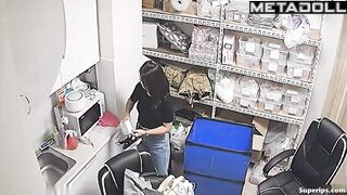 Cute Korean girl changes her clothes hidden
