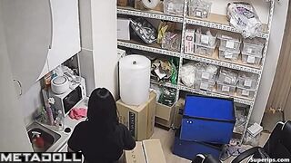 Cute Korean girl changes her clothes hidden