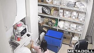 Cute Korean girl changes her clothes hidden