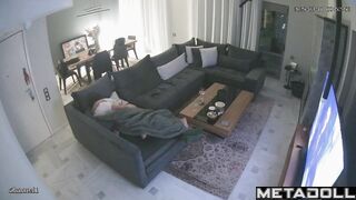 Beautiful European girl is fucked on the sofa