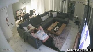 Beautiful European girl is fucked on the sofa