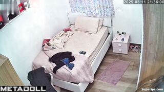 Naked Italian college girl in her room