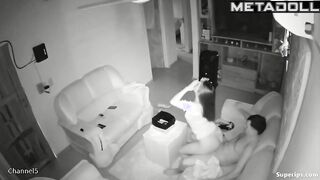 Petite Latina girl gets fucked on the sofa