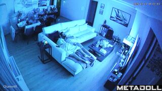 Amazing British new couple fuck in their messy room hidden IP camera