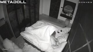 Real mature couple having sex before going to sleep spy cam