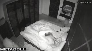 Real mature couple having sex before going to sleep spy cam