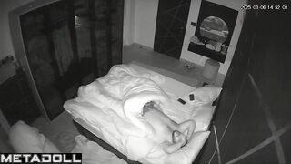 Real mature couple having sex before going to sleep spy cam