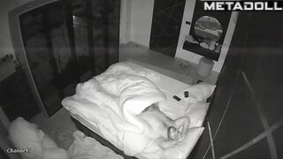 Real mature couple having sex before going to sleep spy cam