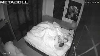 Busty Italian blonde MILF fucks her husband in her daughter’s room hidden cam