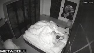 Busty Italian blonde MILF fucks her husband in her daughter’s room hidden cam