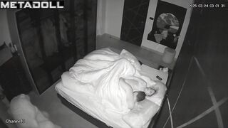 Busty Italian blonde MILF fucks her husband in her daughter’s room hidden cam