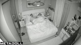 Amateur Turkish couple fuck wildly in their bed voyeur cam