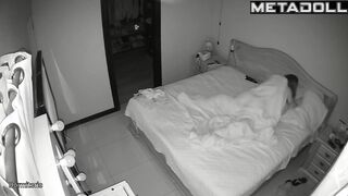 British newly married couple fuck brutally in their bed recording